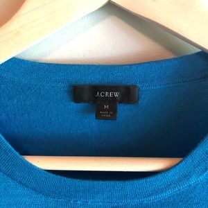 J. Crew 100% Merino Wool blue crew neck long sleeve shirt sweater top